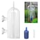 Bilindasly Aquarium Air Oxygen Bubbler Glass Cup CO2 Diffuser Air Aeration Oxygen Device with Water Tube Sucker Air Stone High Dissolved Oxygen for Fish Tank