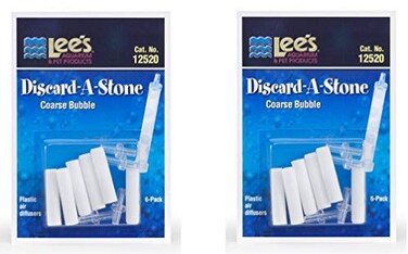 Lee's Lees Aquarium DiscardAStone Plastic Air Diffusers Coarse Bubble 12 Count