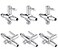Pawfly 6 PCS 1Way Aquarium Air Flow Control Lever Straight Valve Distributor Splitter for Fish Tank
