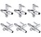 Pawfly 6 PCS 1Way Aquarium Air Flow Control Lever Straight Valve Distributor Splitter for Fish Tank