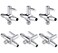 Pawfly 6 PCS 1Way Aquarium Air Flow Control Lever Straight Valve Distributor Splitter for Fish Tank