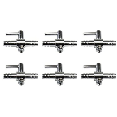 AQUANEAT Aquarium Control Valve Metal Stainless Steel Gang Valve Air Flow Distributor Splitter for Air Pump