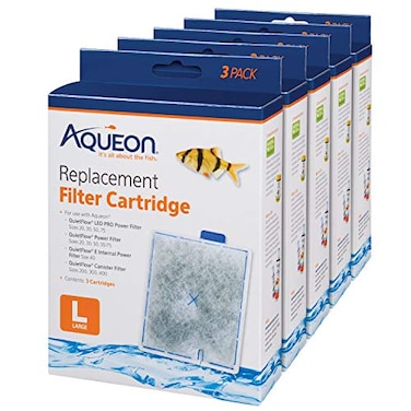 Aqueon Replacement Filter Cartridges For Filter Models 20 30 40 50 and 75 and Canister Models 200 300 and 400 Large 15 pack