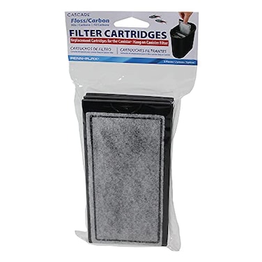 Penn-Plax PENNPLAX Cascade Replacement Media Cartridges for Canistar HangOn Canister Aquarium Filters Disposable Poly Fiber Floss 3 Pack