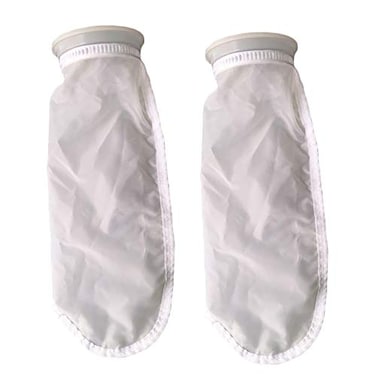 Honritone Nylon Mesh Filter Socks 4 Inch Ring 50 Micron by 15 Inch Long Aquarium Water Filter Bags 2 Pack 50 Micron 4 x 15 Inch