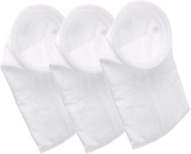 Honritone 4 Inch Ring by 15 Inch Long Filter Socks 10 Micron Aquarium Sump Pond Felt Fabric Filter Bag 3 Pack 10 Micron