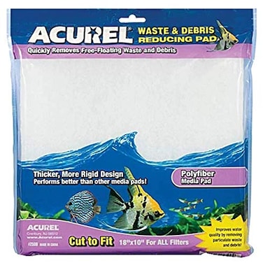 Acurel LLC Waste and Debris Reducing Media Pad Aquarium and Pond Filter Accessory 10Inch by 18Inch