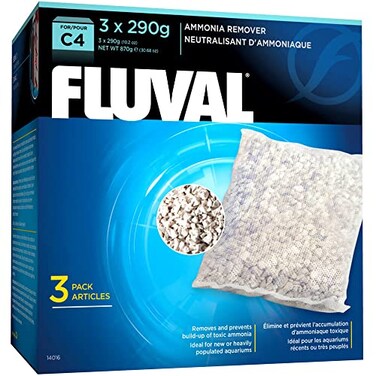 Fluval C4 Ammonia Remover Replacement Aquarium Filter Media 3Pack 14016