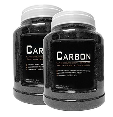 Encompass All 2 Pack 24 Ounce Total 48oz3LBS Premium Laboratory Grade Super Activated Carbon with Free Media Bag Inside Each Jar AM Brand