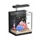 AQUASMITH Beta Fish Tank 2 Gallon Betta Fish Aquariums with Filter Light for Men Fish Tanks for Kids Starter Black