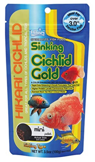Hikari 35Ounce Sinking Cichlid Gold Pellets for Pets Mini