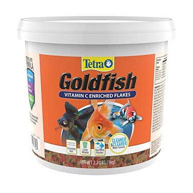 Tetra Goldfish Flakes Nutritionally Balanced Diet For Aquarium Fish Vitamin C Enriched Flakes 22 lbs