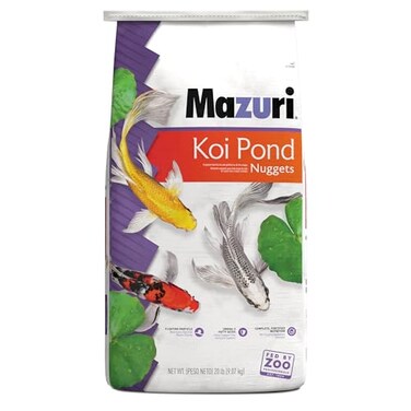 Mazuri Koi Floating Pond Nuggets Floating Koi Fish Food for Ponds 20 lbs