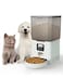 Ciays Automatic Cat Feeder 56L Control 4 Meals Per Day Pet Dry Food Dispenser Dual Power Supply Voice Recorder White