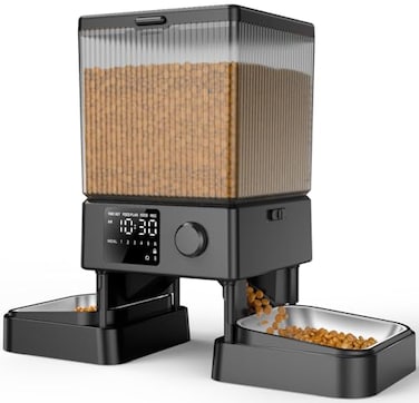 oneisall Automatic Cat Feeder for 2 Cats 20 Cups5L Automatic Cat Food Dispenser for Small Pets Indoor Timed Cat Feeder for Dry Food
