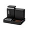 ZOMISIA Automatic Cat Feeder and Water Dispenser Set 2 in 1 Gravity Cat Food Dispenser with 180 Degree Rotatable Pet Self Feeding Large Capacity for Small Dogs Puppy Kitten Black 08 Gallon x 2