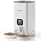 Voluas Automatic Cat Feeder for Two Cats Double Pet Feeder with 2 Stainless Steel Bowls6L Timed Cat Feeders with Memory Function