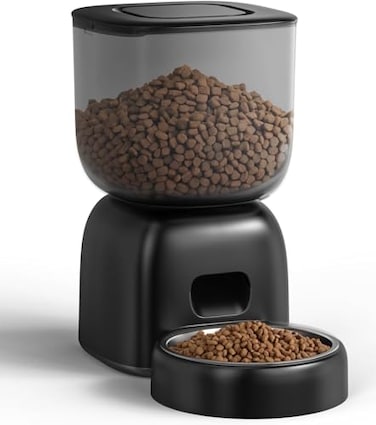 Sarpaws Automatic Cat Feeder 3L Cat Food Dispenser BatteryOperated with 180Day Battery Life Timed Pet Feeder for Cats and Dogs Desiccant Bag Programmable Portion Control 10s Voice Recorder