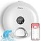 iPettie Stainless Steel Tray Version Donut Frost WiFi 6 Meal Automatic Wet Food Feeder with Ice Packs for Senior and Weak Pets App Control Programmable Timer Holds 6 x lb of Food White