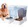 Meikuler Pets Auto Feeder 52LFood Feeder and Water Dispenser Set for Medium Large Dogs Cats and Pets Animals White