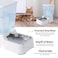Meikuler Pets Auto Feeder 52LFood Feeder and Water Dispenser Set for Medium Large Dogs Cats and Pets Animals White