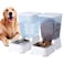 Meikuler Pets Auto Feeder 52LFood Feeder and Water Dispenser Set for Medium Large Dogs Cats and Pets Animals White