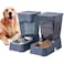 Meikuler Pets Auto Feeder 52LFood Feeder and Water Dispenser Set for Medium Large Dogs Cats and Pets Animals Navy