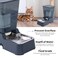 Meikuler Pets Auto Feeder 52LFood Feeder and Water Dispenser Set for Medium Large Dogs Cats and Pets Animals Navy