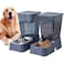 Meikuler Pets Auto Feeder 52LFood Feeder and Water Dispenser Set for Medium Large Dogs Cats and Pets Animals Navy