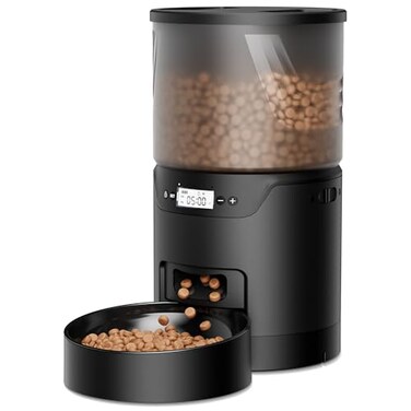 IMIPAW PET Automatic Cat Feeder 3L Auto Food Dispenser with Timed Feeding 6 Meal Programmable 120 Portion Precise Control Easy to Clean Setup for Cat Indoor Desiccant Bag Keep Food Fresh