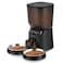 KATALICLAB Automatic Cat Feeders for Two Cats 5L20 Cups Double Automatic Cat Food Dispenser with 2 Stainless Bowls Timer Setting 20 Portions 6 Meals Per Day 10s Meal Call Black