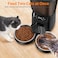 KATALICLAB Automatic Cat Feeders for Two Cats 5L20 Cups Double Automatic Cat Food Dispenser with 2 Stainless Bowls Timer Setting 20 Portions 6 Meals Per Day 10s Meal Call Black