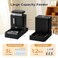 ZOMISIA Gravity Cat Feeder and Water Dispenser 2 in 1 Automatic Cat Feeder with 180 Degree Rotatable 2 Pack Large Capacity Self Feeding for Small Medium Dog Puppy Kitten Grey 08 Gallon x 2