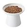CEEFU Extra Wide Elevated Ceramic Cat Bowl 62 Shallow Dish for Whisker Fatigue Relief 5 Height for Easy Feeding Lead Cadmium Free Durable Raised Cat Food Bowls White