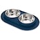 Bonza Cat or Small Dog Bowls with SpillProof Mat12 oz Stainless Steel Feeding Dishes