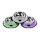 Serentive 3Pcs Cat Bowls NonSlip Stainless Steel 7 Oz Suitable for Indoor Pets Removable Rubber Base Lovely Color