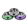 Serentive 3Pcs Cat Bowls NonSlip Stainless Steel 7 Oz Suitable for Indoor Pets Removable Rubber Base Lovely Color