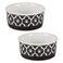 Bone Dry Lattice Collection Pet Bowl Canister Small Set 425x2 Black 2 Piece