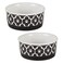 Bone Dry Lattice Collection Pet Bowl Canister Small Set 425x2 Black 2 Piece