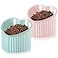 Mumufy 2 Pcs Ceramic Elevated Cat Bowls Tilted Elevated Raised Pet Bowls Anti Vomit Cat Dish for Indoor Stress Free Water Dish Feeder for Puppies Heart ShapedMacaron Blue Pink