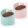 Mumufy 2 Pcs Ceramic Elevated Cat Bowls Tilted Elevated Raised Pet Bowls Anti Vomit Cat Dish for Indoor Stress Free Water Dish Feeder for Puppies Heart ShapedMacaron Blue Pink