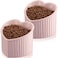 Mumufy 2 Pcs Ceramic Elevated Cat Bowls Tilted Elevated Raised Pet Bowls Anti Vomit Cat Dish for Indoor Stress Free Water Dish Feeder for Puppies Heart ShapedPink