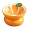 Yeexoxow Ceramic RaisedElevated Cat Food Bowl for Indoor Cats Anti Vomiting Protect Pets Spine Cute Fruit Themed Tilted Cat Dish for Flat Faced Cats and Kitten Orange Shaped