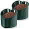 Mumufy 2 Pcs Ceramic Elevated Cat Bowls Tilted Elevated Raised Pet Bowls Anti Vomit Cat Dish for Indoor Stress Free Water Dish Feeder for Puppies Heart ShapedPeacock Green