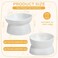 Clysee 4 Pieces Plastic Tilted Elevated Cat Bowls Raised Cat Food Bowls Elevated Feeding Dish for Flat Faced Kitten Kitty Pets SuppliesWhite