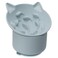 Bikabpet Silicone Cat Slow Feeder Elevated Slow Feeder Bowl Tilt Design Suitable for Dry and Wet Food Adjustable Angle Cat Food Puzzle with Suction CupGray