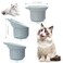 Bikabpet Silicone Cat Slow Feeder Elevated Slow Feeder Bowl Tilt Design Suitable for Dry and Wet Food Adjustable Angle Cat Food Puzzle with Suction CupGray