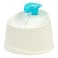 IRIS USA Cat Water Fountain 44oz 13L Kitty Spout Dog Fountain Water Bowl Silent and Replaceable Charcoal Filter WhiteBlue