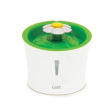 Catit Flower Fountain with Triple Action Filter Cat Drinking Water Fountain 3 L Green