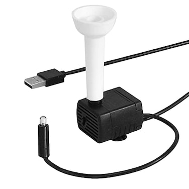 furrybaby Pet Water Fountain Replacement Pump and Light Set For Square Water Fountain